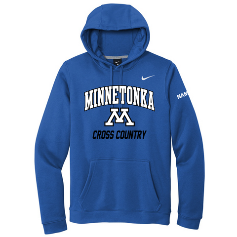 Minnetonka Boy's Cross Country Nike Hooded sweatshirt with name
