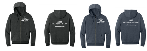 Safe Hands Rescue Full zip Hooded Sweatshirt 20th Anniversary