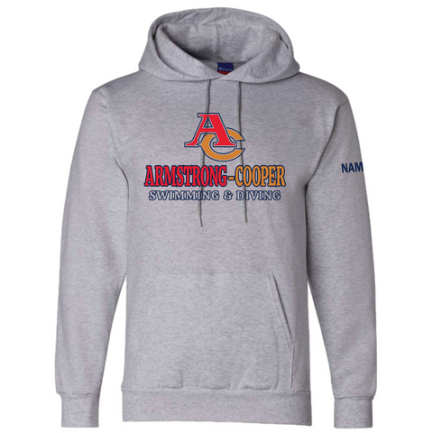 Armstrong Cooper Boys Swim & Dive hooded sweathirt with name