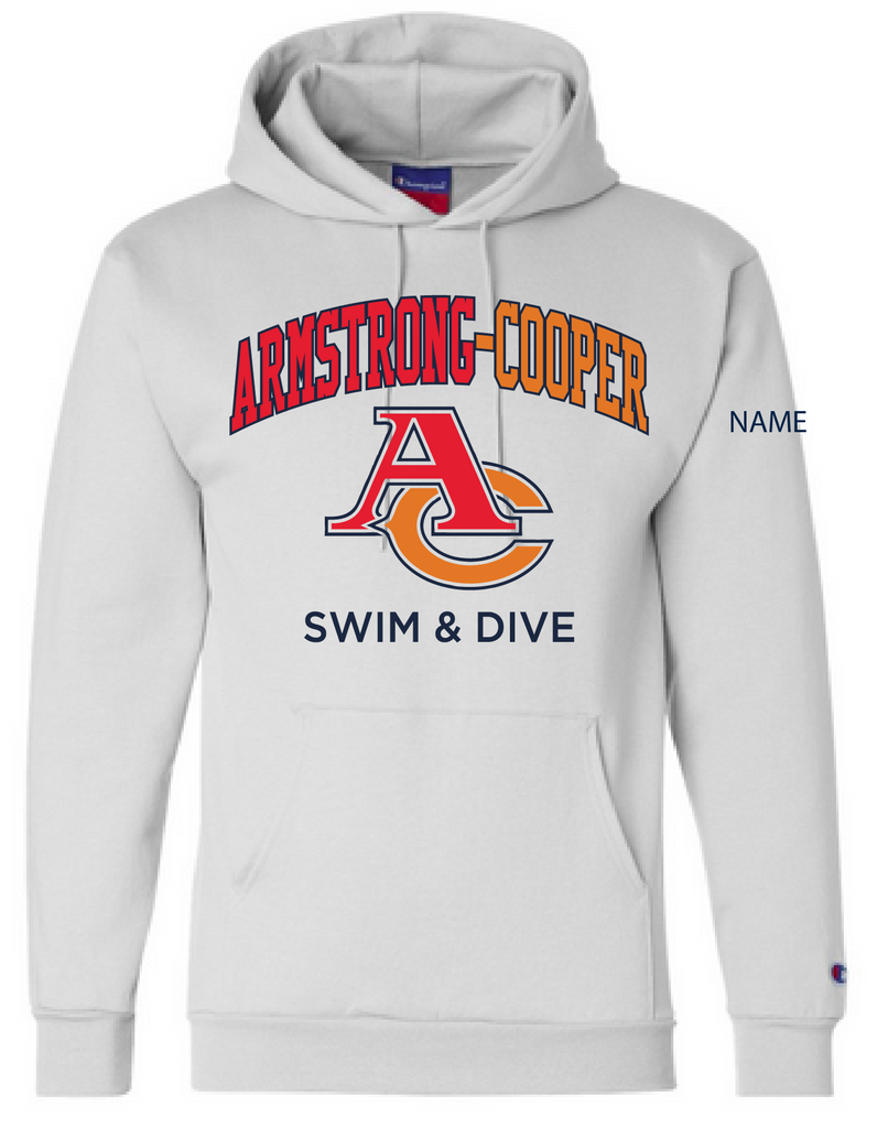 Armstrong Cooper Boys Swim & Dive hooded sweathirt with name