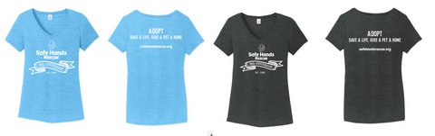 Safe Hands Rescue Women's Anniversary Tri-blend V-neck T-shirt