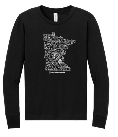 Safe Hands Rescue Youth Long sleeve T-shirt(MN Logo)
