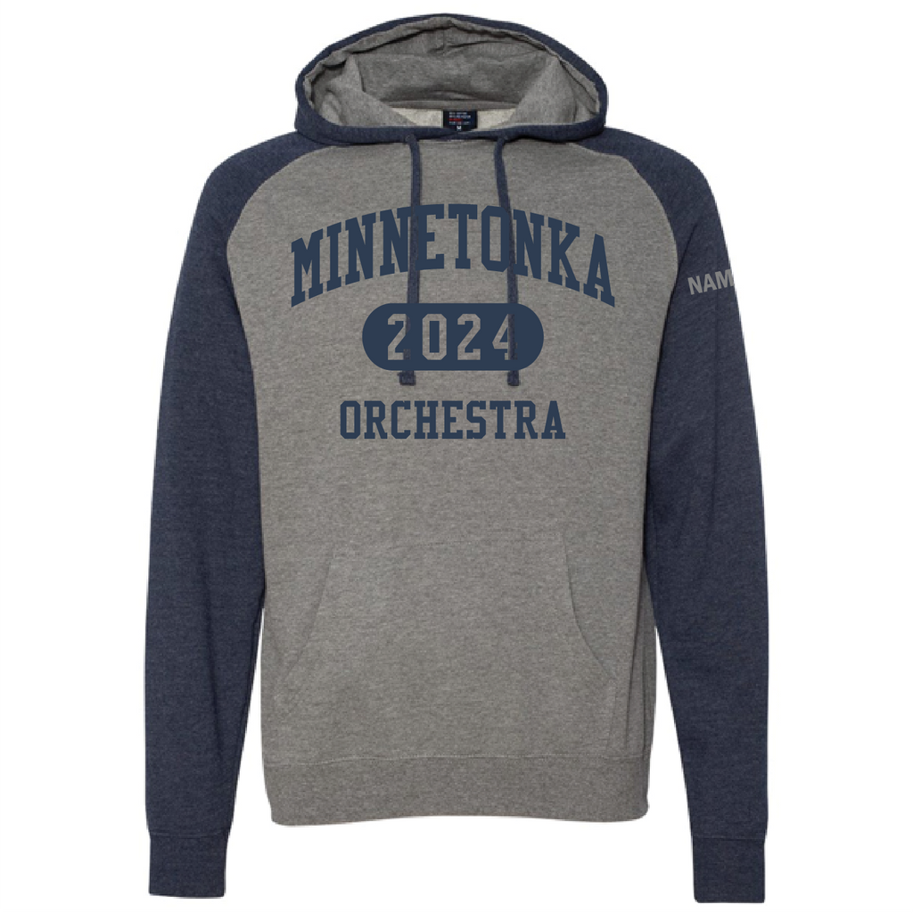 Minnetonka orchestra Men's Hooded sweatshirt with front print and name