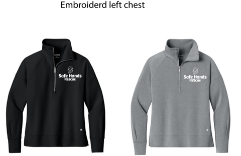 Safe Hands Rescue half zip WOMEN'S Sweatshirt