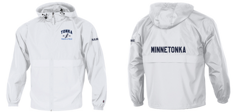 Minnetonka Track & Field  full zip pack jacket with name