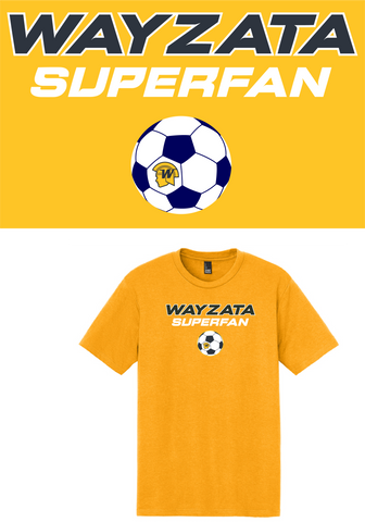 Wayzata Girls Soccer Gold Short sleeve Superfan T-shirt