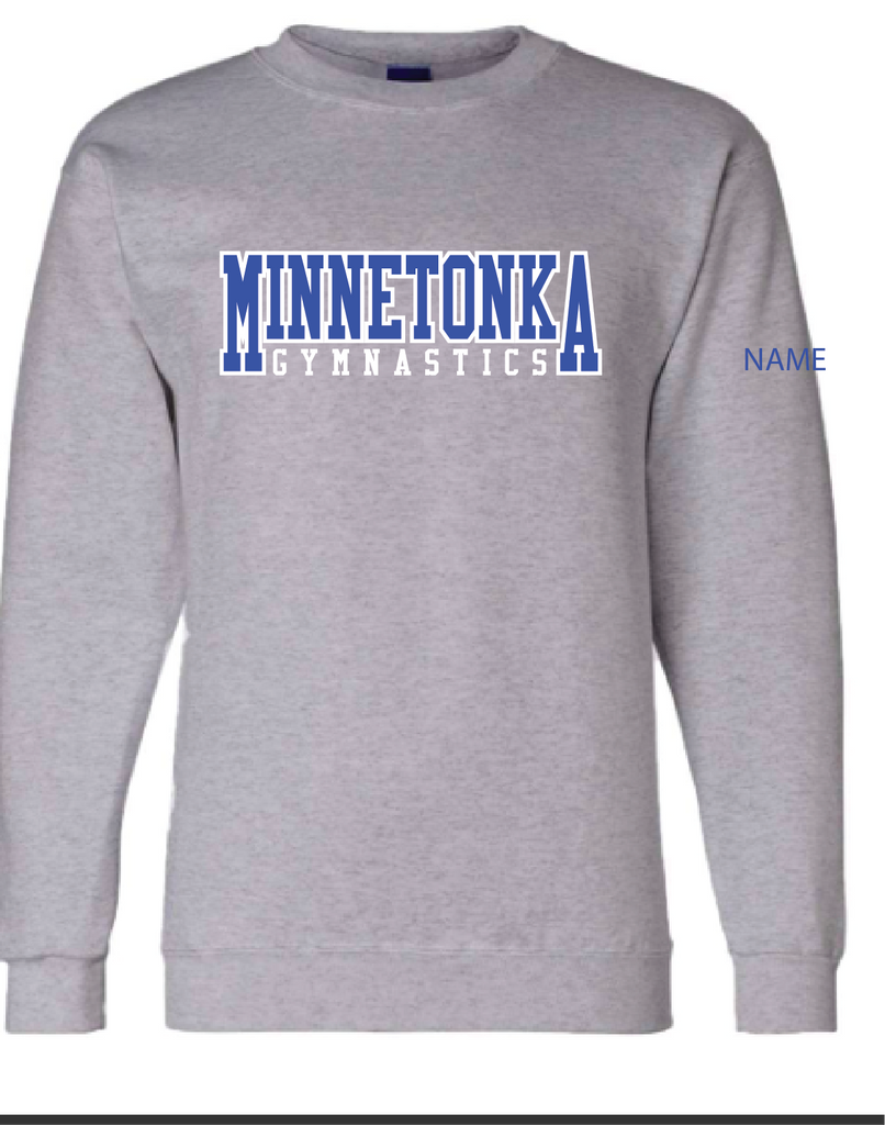 Minnetonka Gymnastics champion crewneck Sweatshirt with name