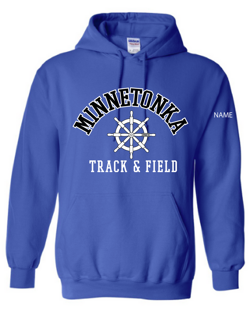 Minnetonka East Track & Field Hooded sweatshirt with name