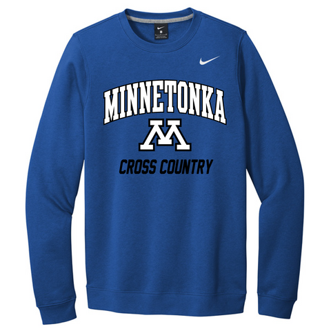 Minnetonka Boys Cross Country Nike Crew neck sweatshirt